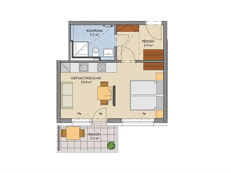 Prodej bytu 1+kk 33 m², Praha – náhled fotky 3