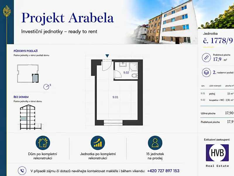 Prodej bytu 1+kk 18 m², Praha – náhled fotky 3