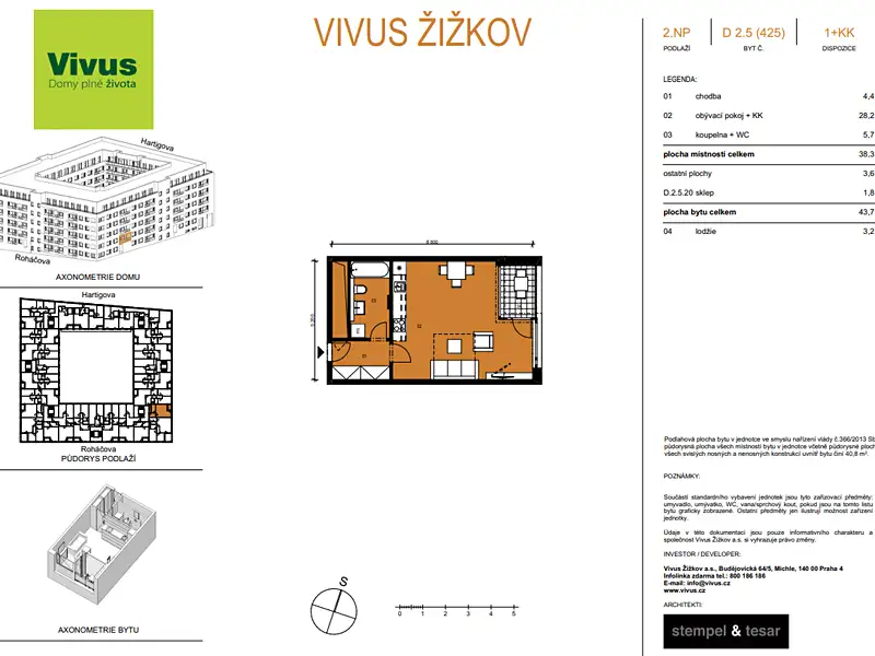 Prodej bytu 1+kk 44 m², Praha – náhled fotky 2