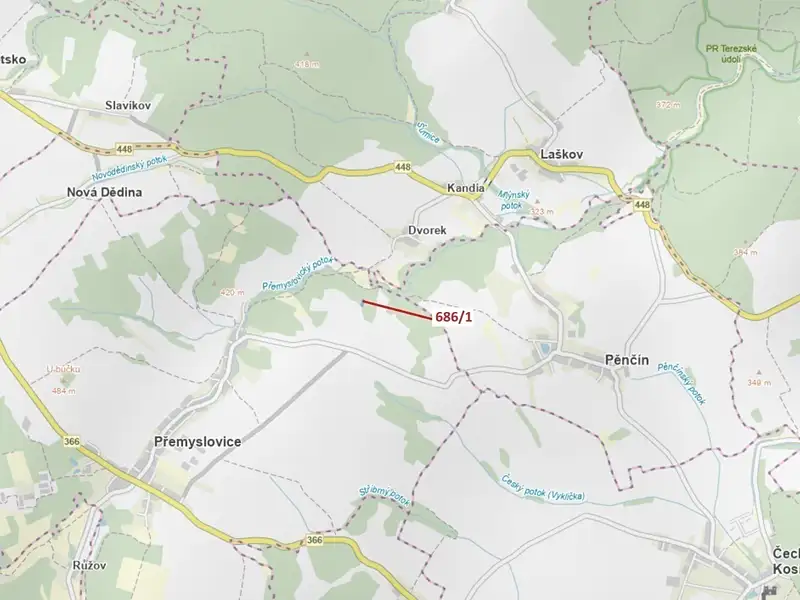 Dražba lesa 1280 m², Přemyslovice – náhled fotky 1