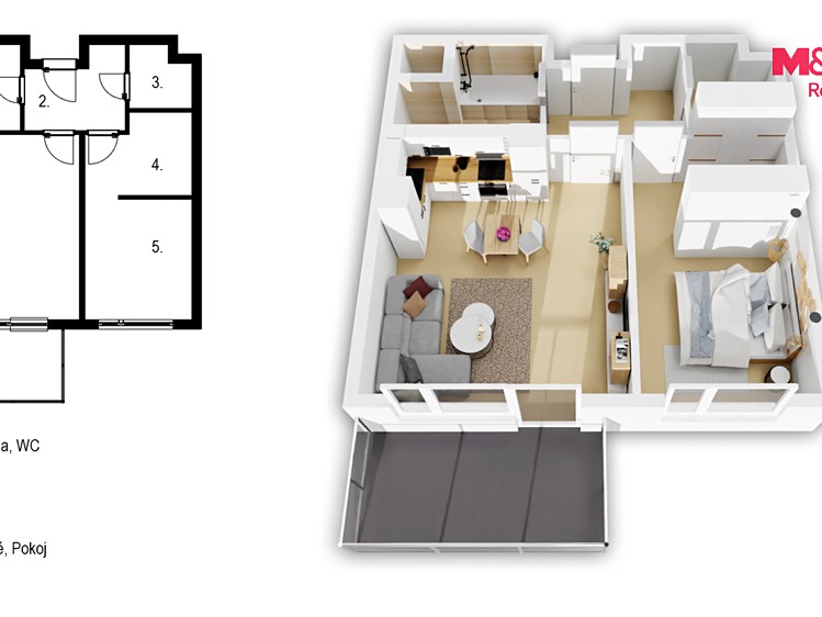 Квартира 2+kk на продаж, 52 м² (15 з 20)
