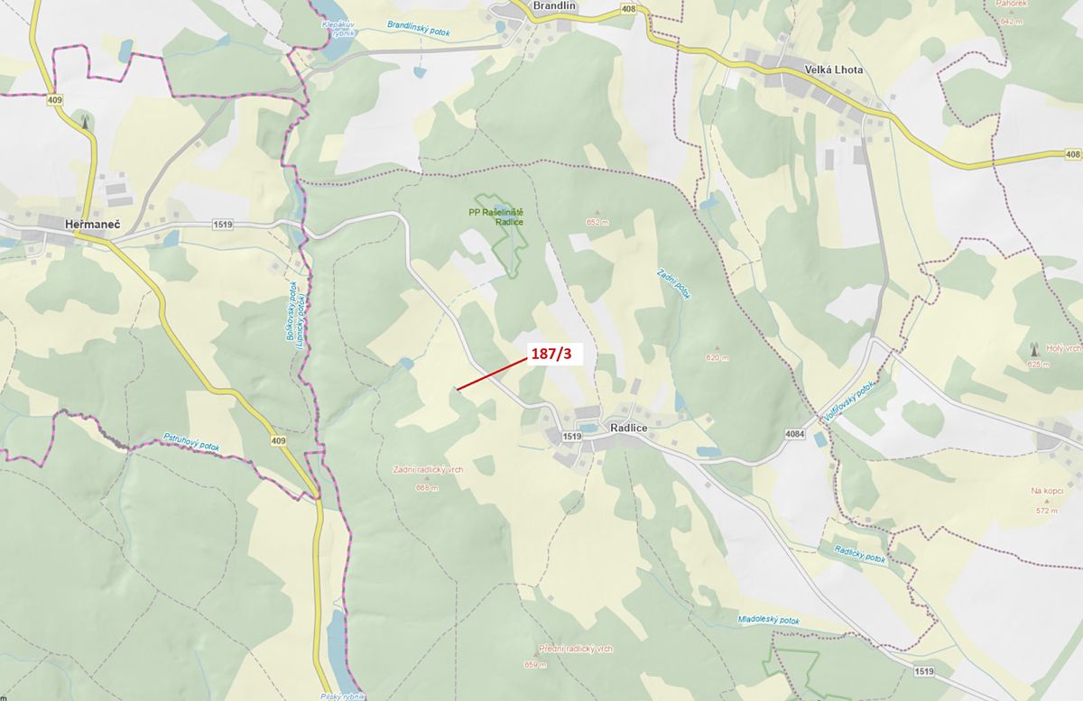 Dražba lesa 80 m², Volfířov – fotka 1 z 3