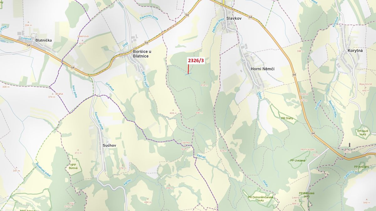 Dražba lesa 1084 m², Slavkov – fotka 1 z 3