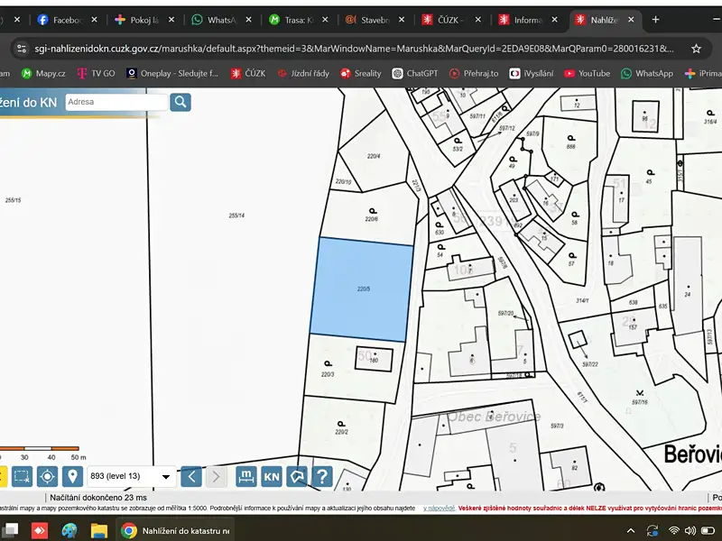Prodej stavebního pozemku 1262 m², Beřovice – náhled fotky 1