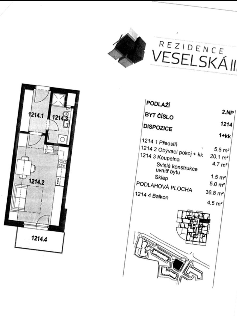 Prodej bytu 1+kk 32 m² – fotografie 3