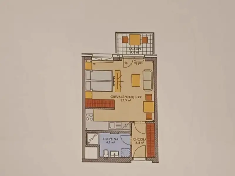 Prodej bytu 1+kk 41 m², Praha – náhled fotky 3