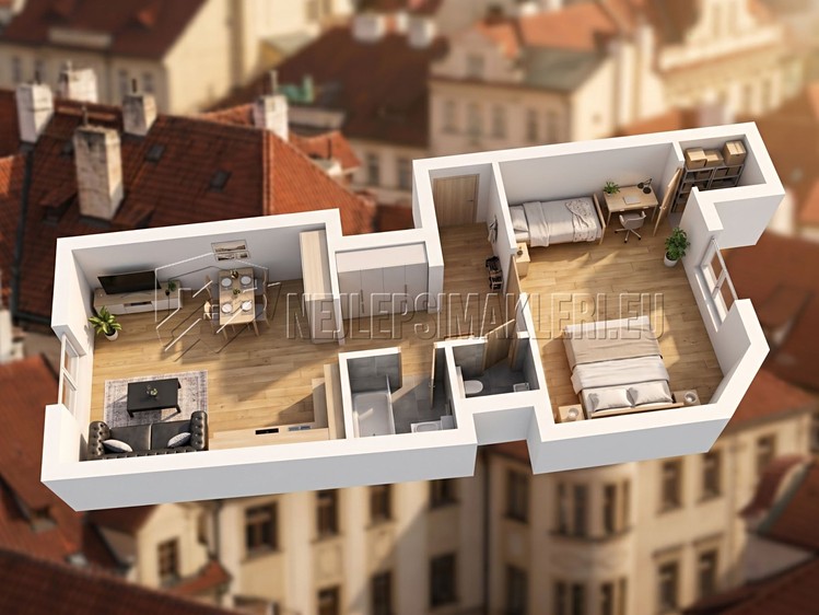 Pronájem bytu 2+kk, 55 m² (17 z 17)