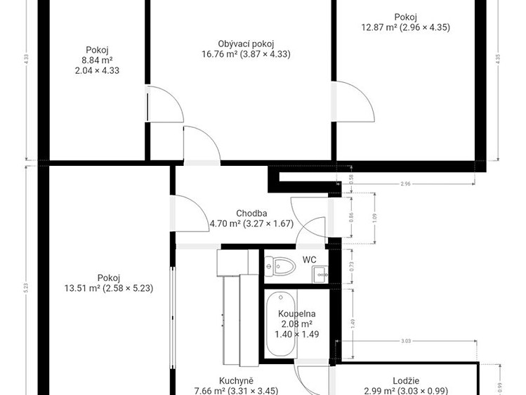 Wohnung 4+1 zum Kauf, 71 m² (17 von 24)