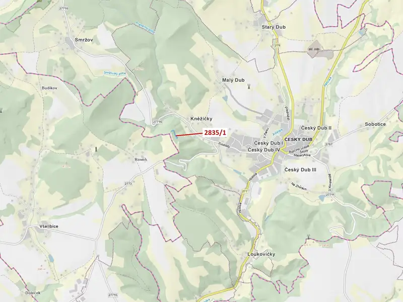 Dražba lesa 2117 m², Český Dub – náhled fotky 1
