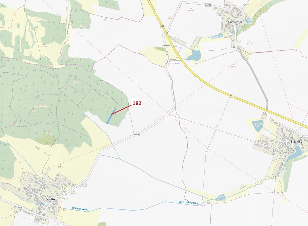 Dražba lesa 2665 m², Klučov – fotka 1 z 3