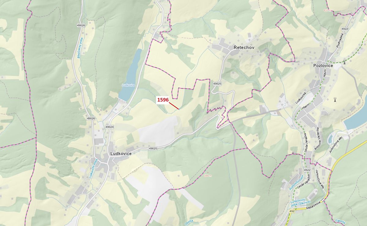 Dražba pozemku 140 m², Ludkovice – fotka 1 z 3