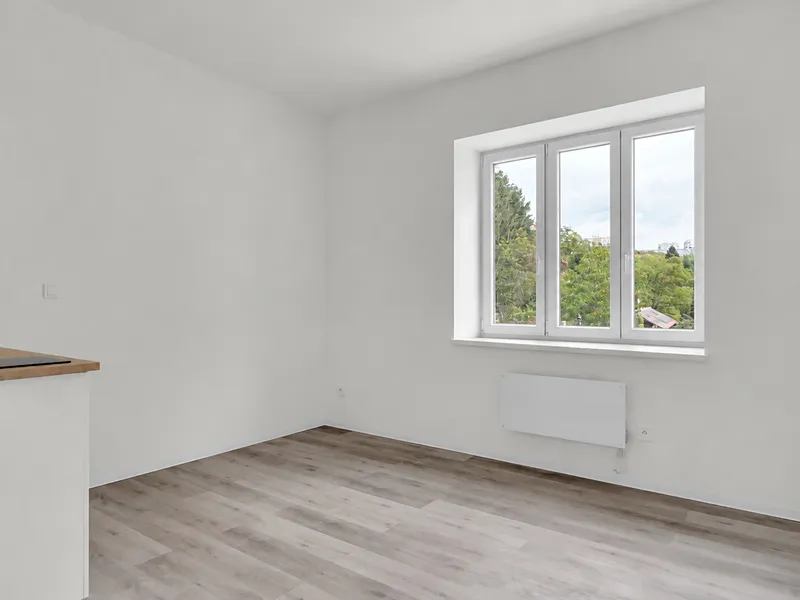 Prodej bytu 1+kk 19 m2, OV, Praha 10 - Záběhlice, projekt AR
