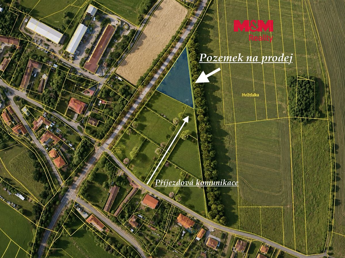 Prodej stavebního pozemku 1841 m², Čimelice – fotka 1 z 3