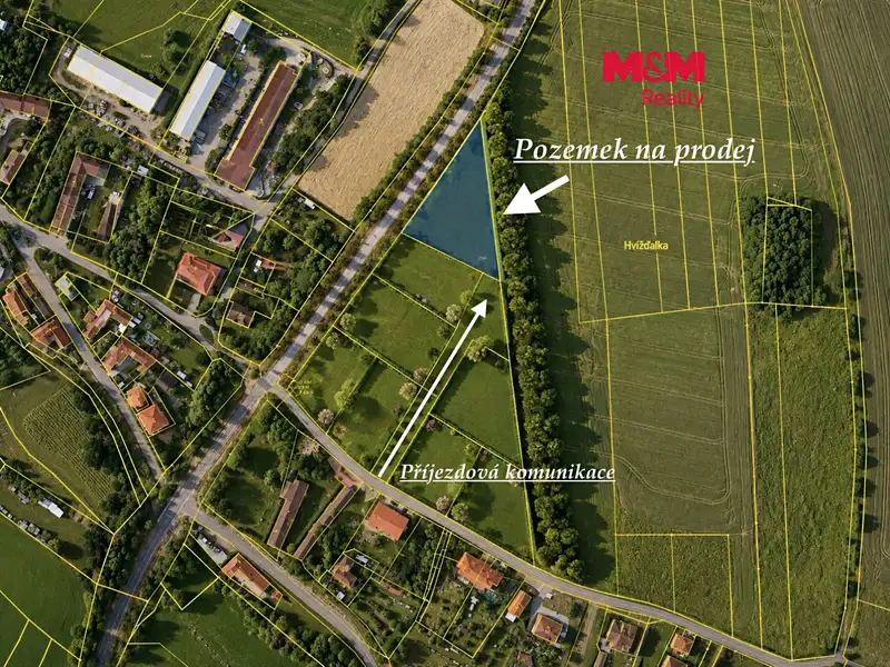 Prodej stavebního pozemku 1841 m², Čimelice – náhled fotky 1