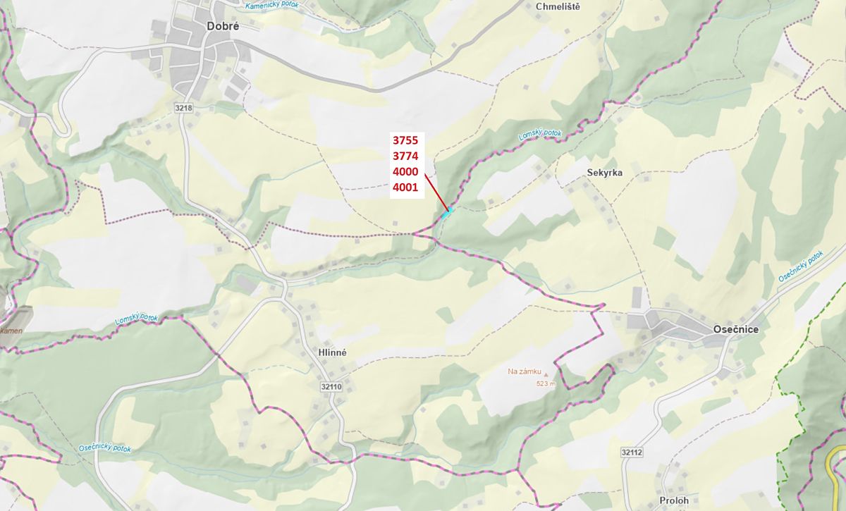 Dražba lesa 1509 m², Osečnice – fotka 1 z 3