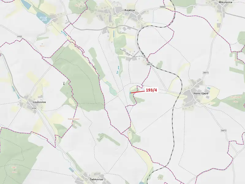 Dražba lesa 654 m², Kojetice – náhled fotky 1