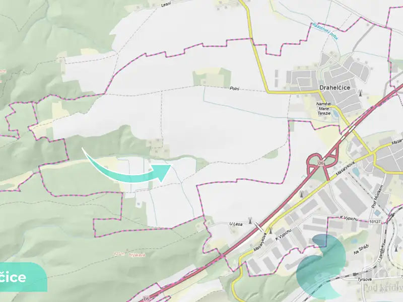 Prodej pole 2891 m², Drahelčice – náhled fotky 3