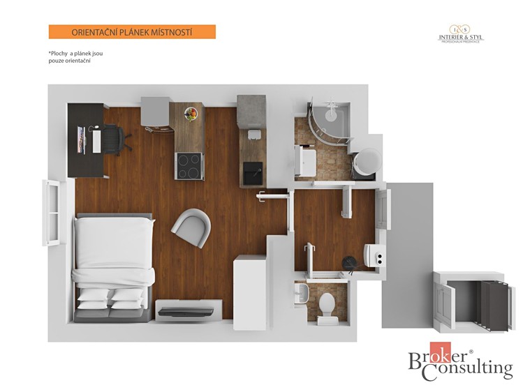 Wohnung 1+kk zum Kauf, 28 m² (9 von 13)