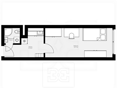 Wohnung 1+1 zur Miete, 20 m² (3 von 6)