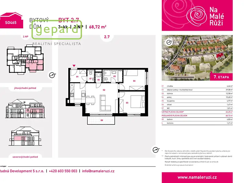 Prodej bytu 3+kk 65 m², Drahelčice – náhled fotky 2
