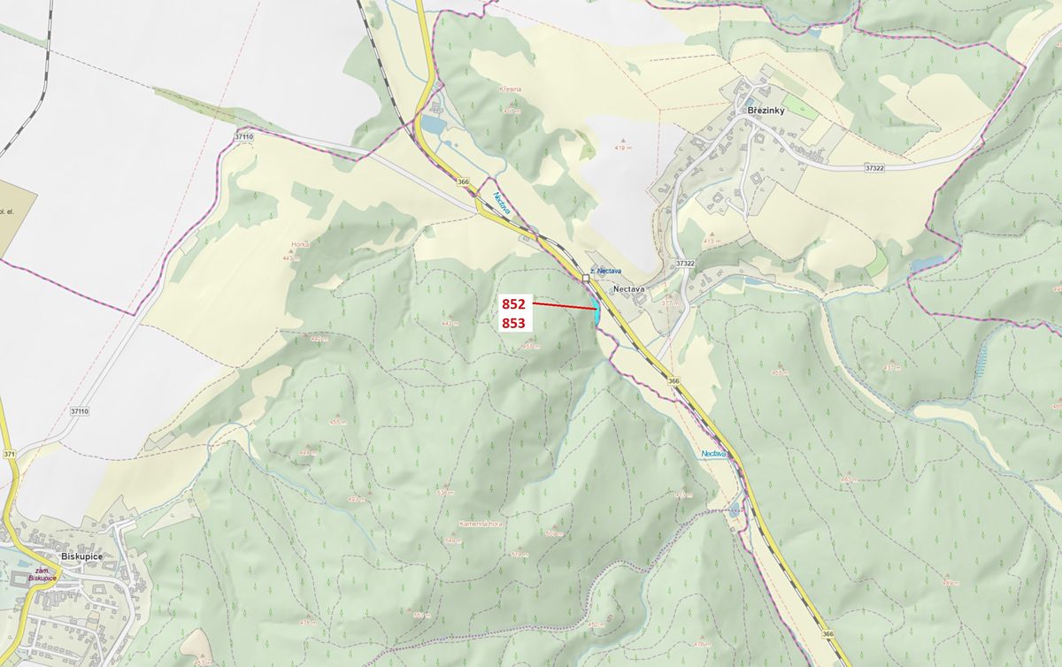 Dražba lesa 1054 m², Biskupice – fotka 1 z 3