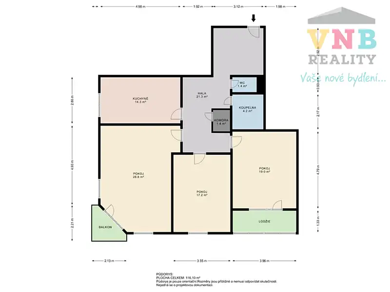Prodej bytu 3+1 102 m², Prostějov – náhled fotky 3