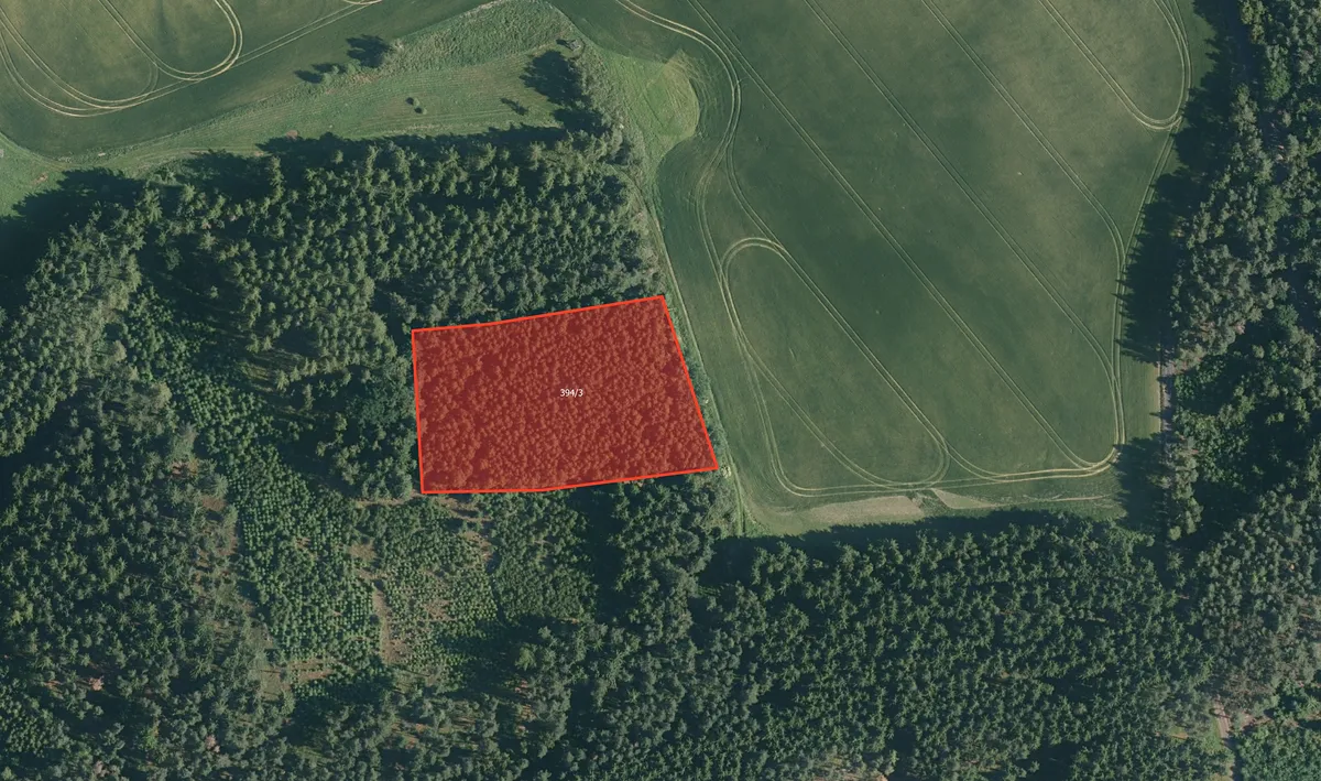 Prodej lesa 7352 m²