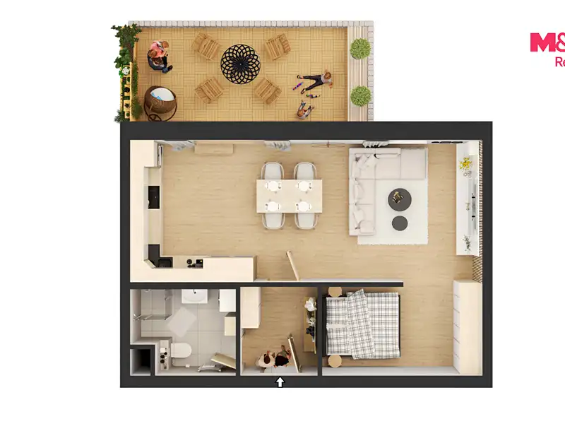 Prodej bytu 1+kk 50 m², Čestice – náhled fotky 3