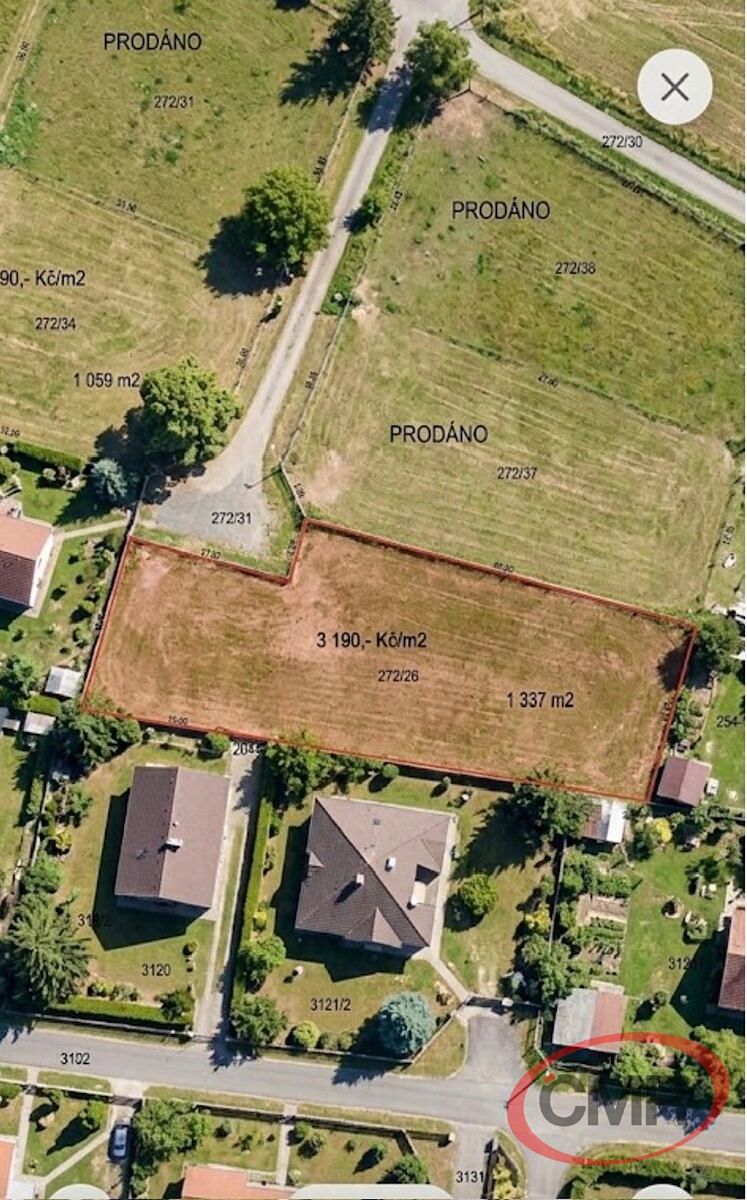 Prodej stavebního pozemku 1059 m², Sedlčany – fotka 1 z 3