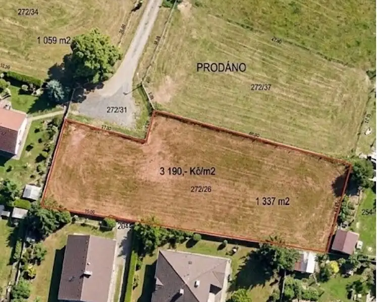 Prodej stavebního pozemku 1059 m², Sedlčany – náhled fotky 1