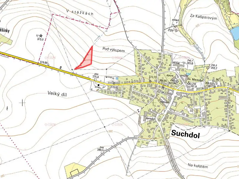 Prodej pole 6976 m², Suchdol – náhled fotky 3