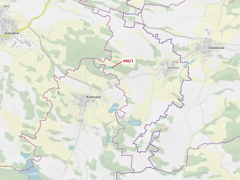 Dražba louky 1762 m², Velký Bor – náhled fotky 1