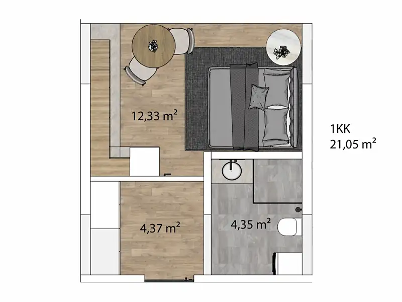 Prodej bytu 1+kk 21 m², Šardice – náhled fotky 2