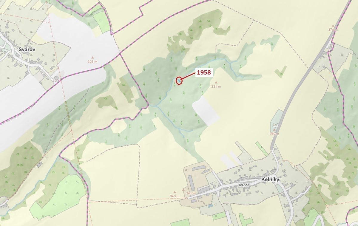 Dražba pozemku 99 m², Kelníky – fotka 1 z 3