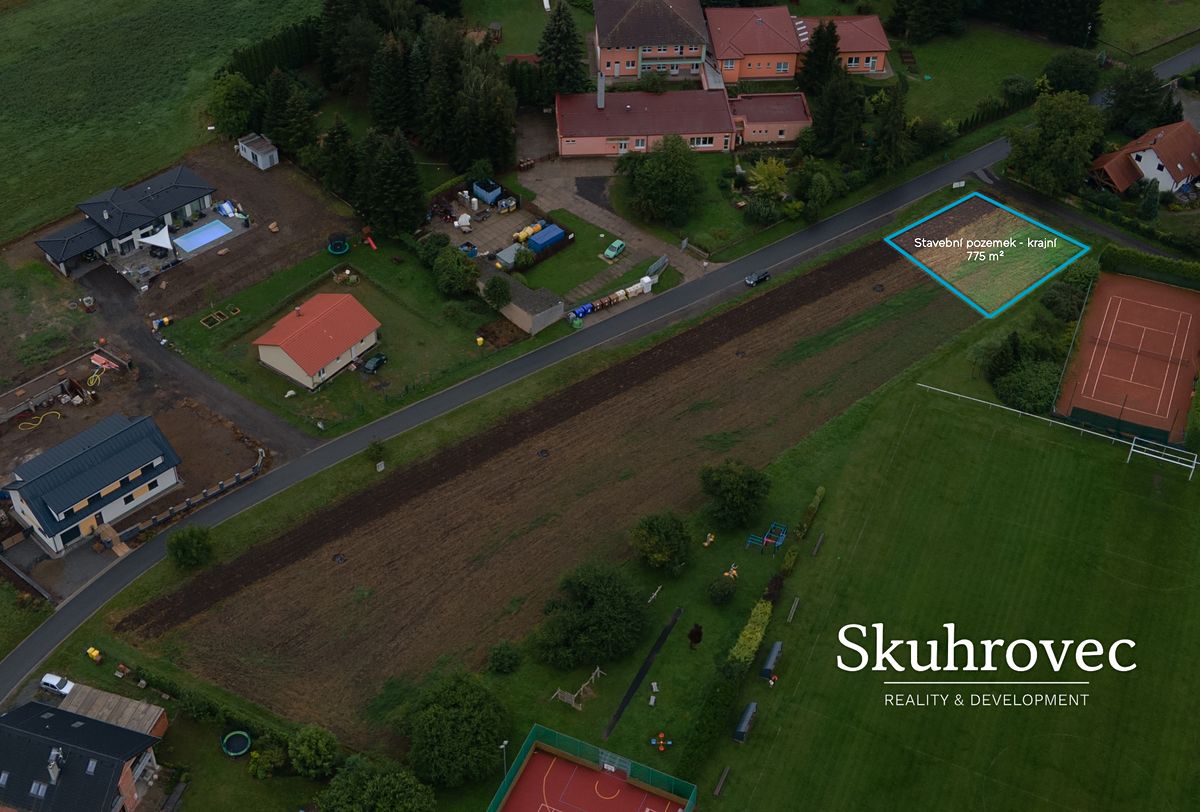 Prodej stavebního pozemku 775 m², Tatce – fotka 1 z 3