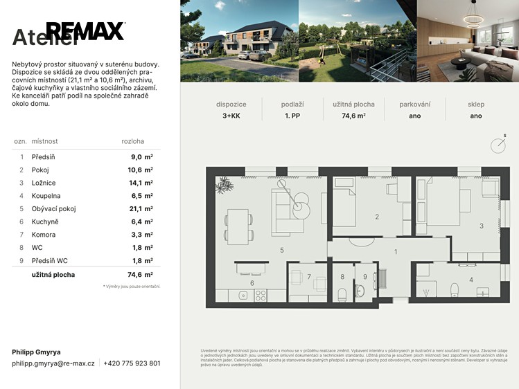 Квартира 3+kk на продаж, 74 м² (20 з 20)