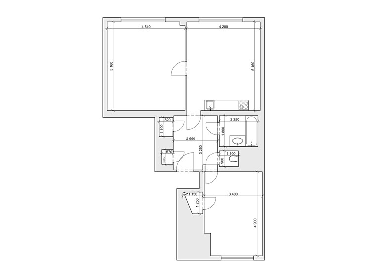 Pronájem bytu 3+kk, 77 m² (10 z 10)
