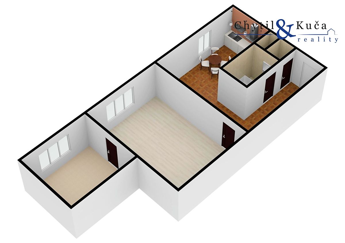 Pronájem bytu 2+1 49 m² – fotografie 2