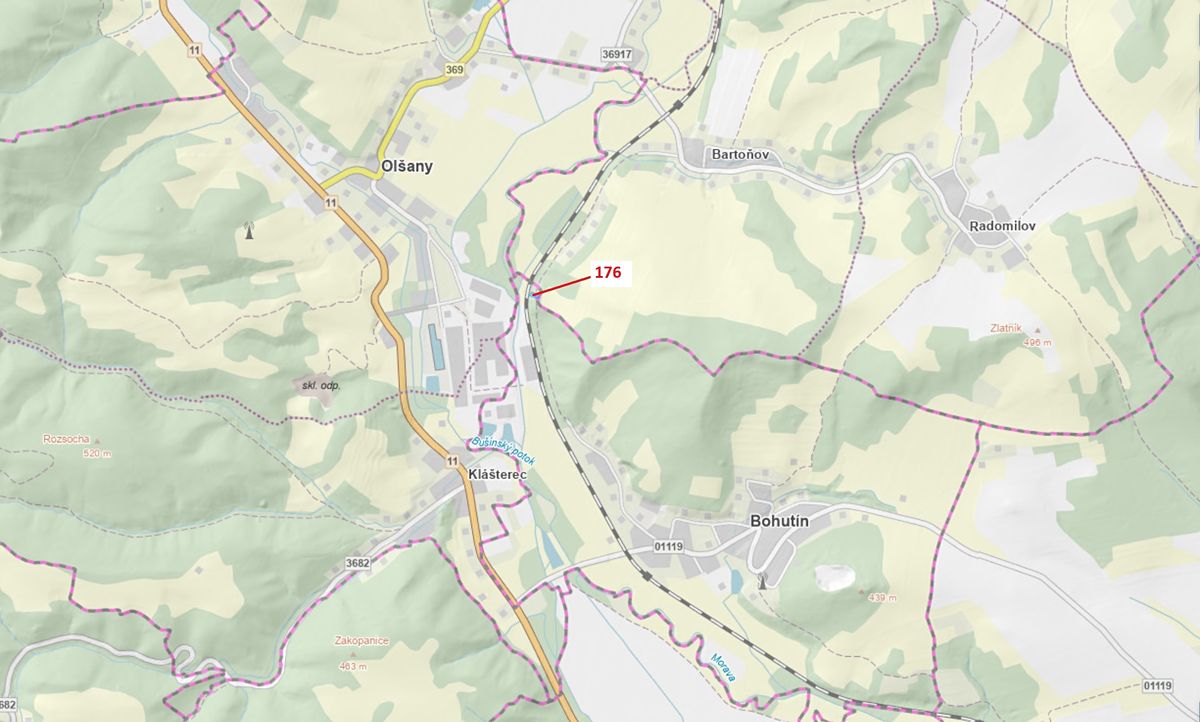 Dražba lesa 692 m², Bohutín – fotka 1 z 3
