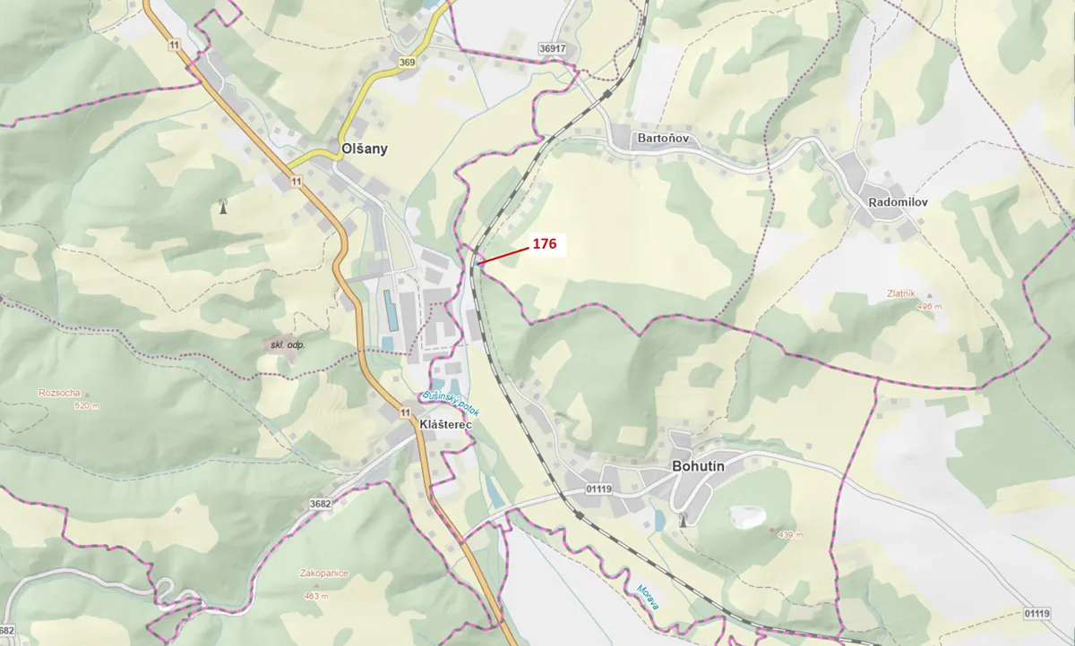 Dražba lesa 692 m²