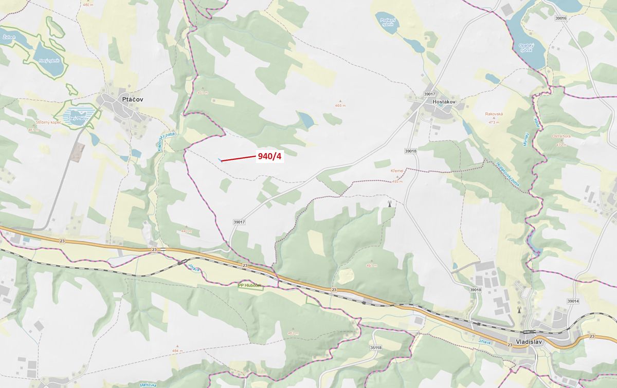 Dražba lesa 591 m², Vladislav – fotka 1 z 3