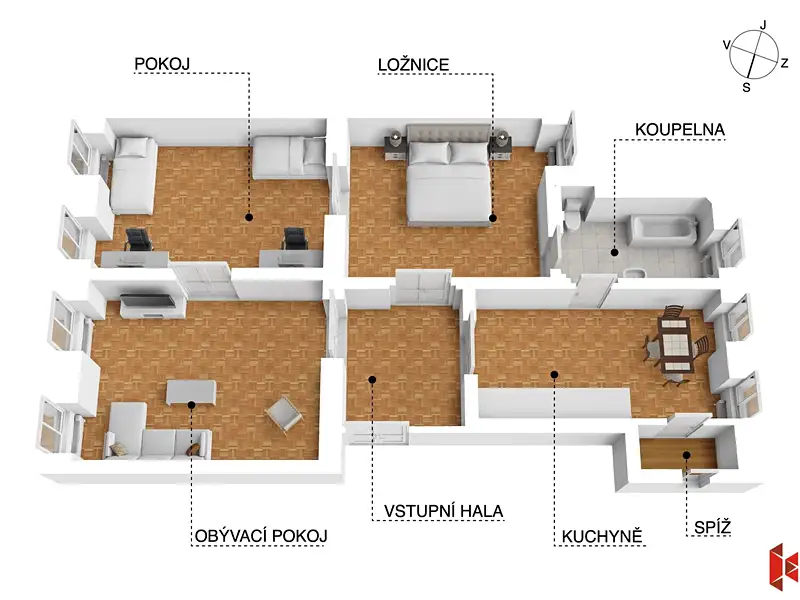 Prodej bytu 3+1 95 m², Praha – náhled fotky 3
