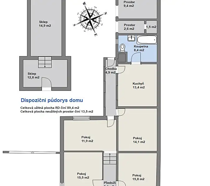 Prodej stavebního pozemku 1114 m², Moravany – náhled fotky 3