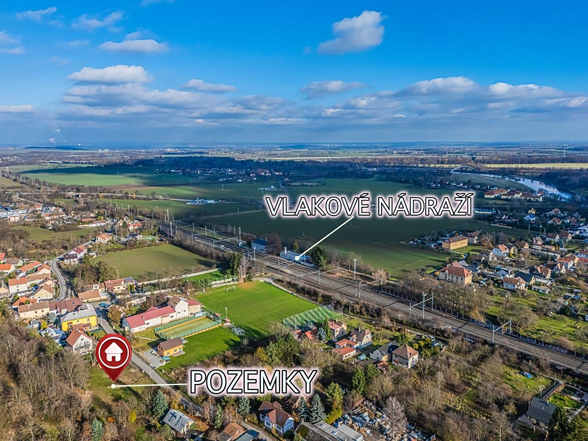 Prodej stavebního pozemku 912 m², Nelahozeves – fotka 1 z 3