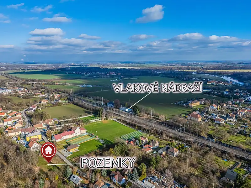 Prodej stavebního pozemku 912 m², Nelahozeves – náhled fotky 1