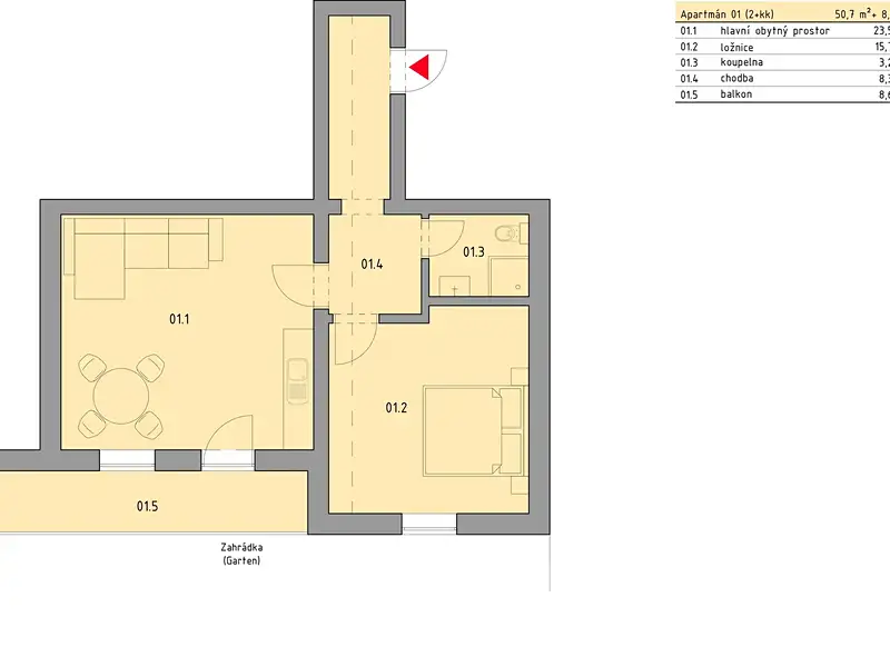 Prodej bytu 2+kk 51 m², Bayerisch Eisenstein – náhled fotky 3