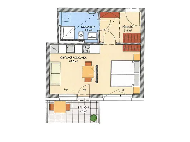 Prodej bytu 1+kk 32 m², Praha – náhled fotky 3