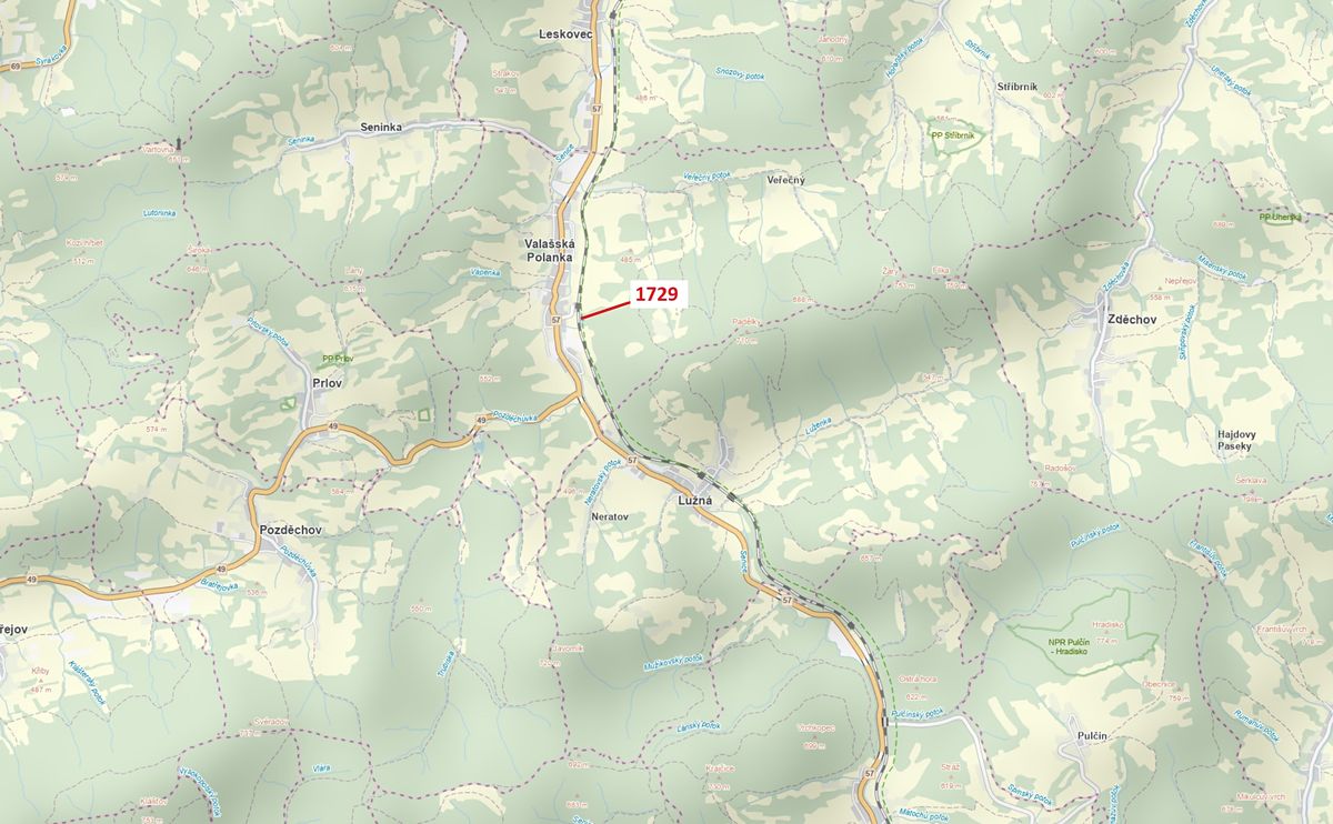 Dražba lesa 1112 m², Valašská Polanka – fotka 1 z 3