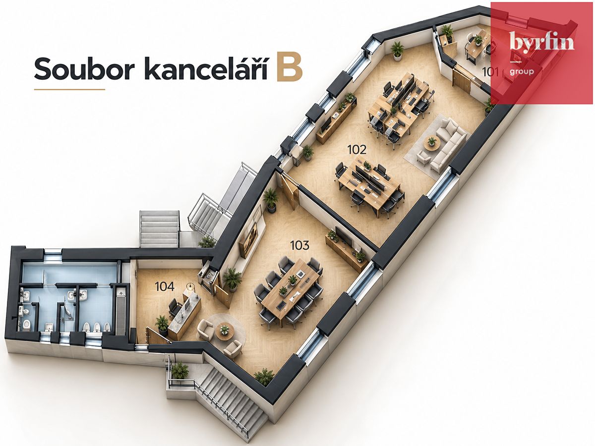 Pronájem kanceláře 135 m² – fotografie 2
