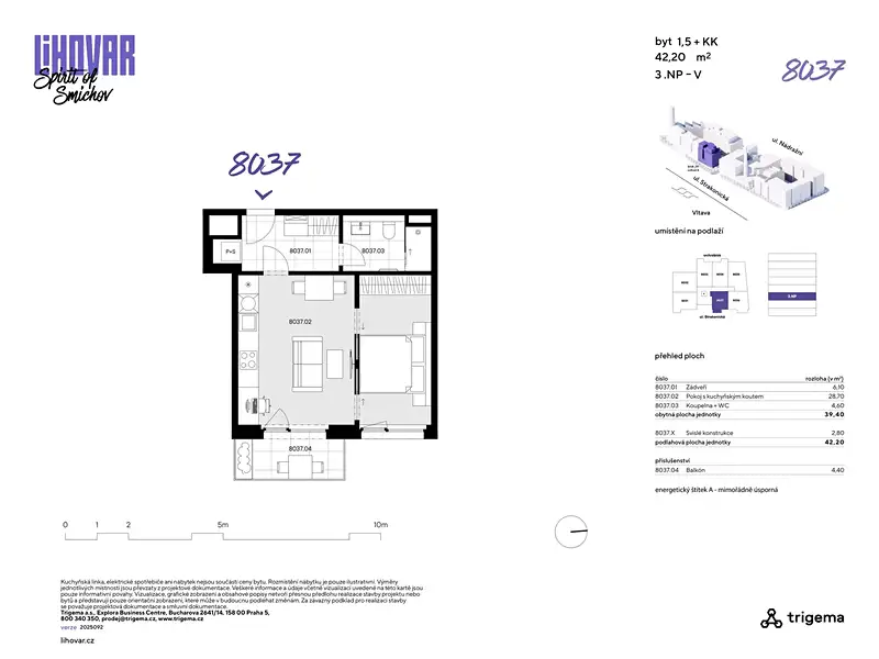 Prodej bytu 1+kk 39 m², Praha – náhled fotky 3